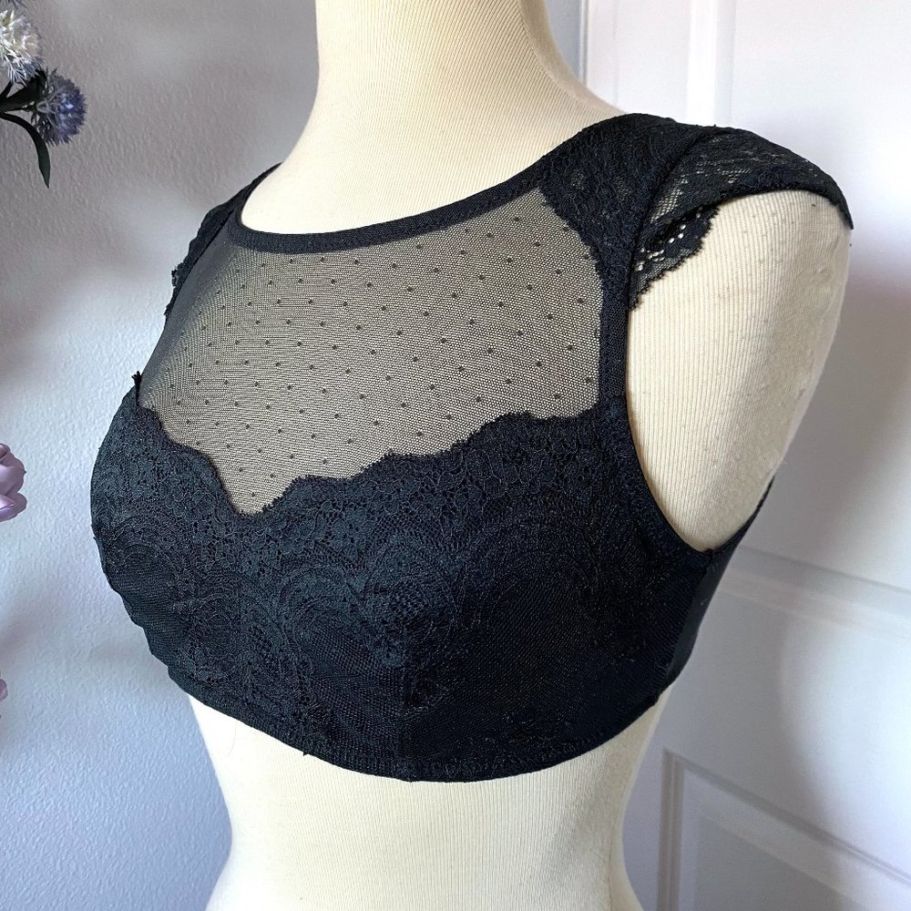 Gilligan & O'Malley Lace Pointelle Bralette - S
